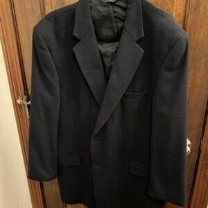 Jos. A. Bank Men's 48R Black 100% Cashmere Two-Button Blazer Jacket